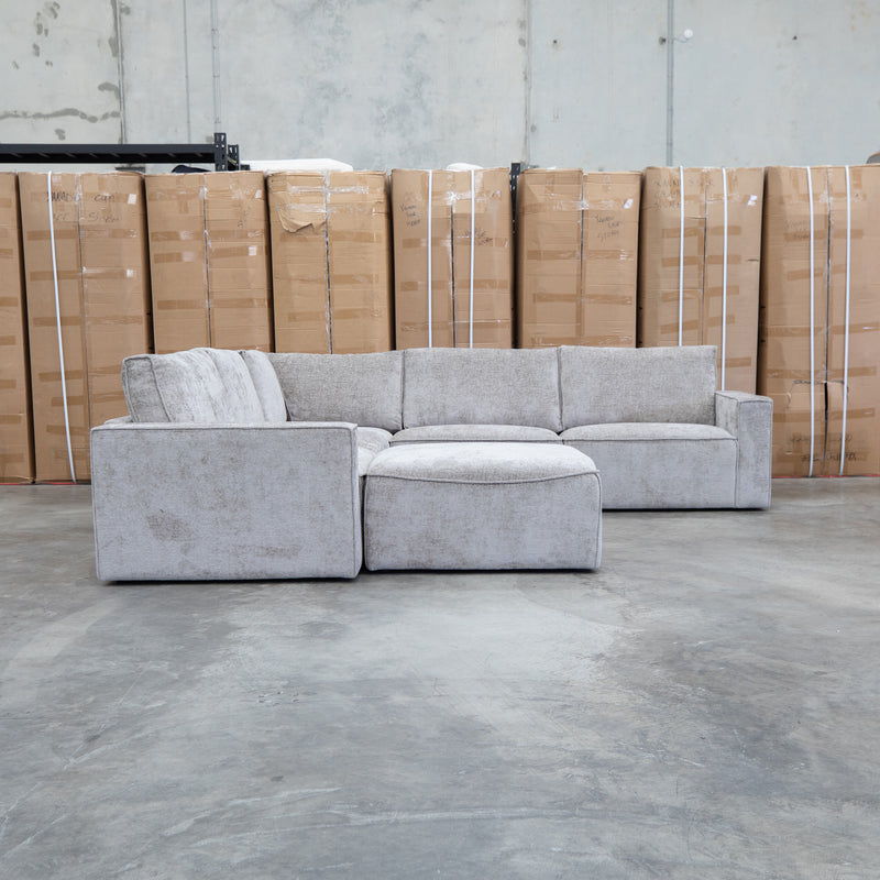 Layne Modular Corner Lounge with Ottoman - Bark