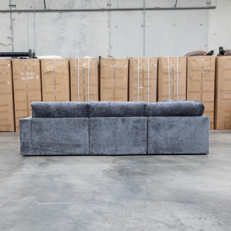 Layne Modular Corner Lounge with Ottoman - Solo Charcoal