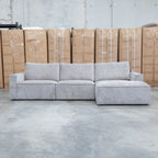 The Layne RHF Chaise Lounge - Bark available to purchase from Warehouse Furniture Clearance at our next sale event.