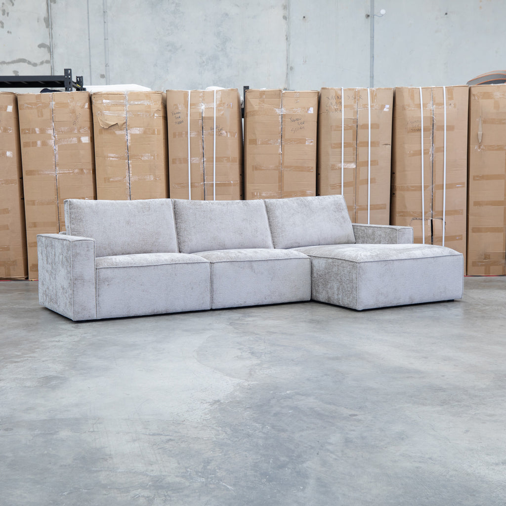 The Layne RHF Chaise Lounge - Bark available to purchase from Warehouse Furniture Clearance at our next sale event.