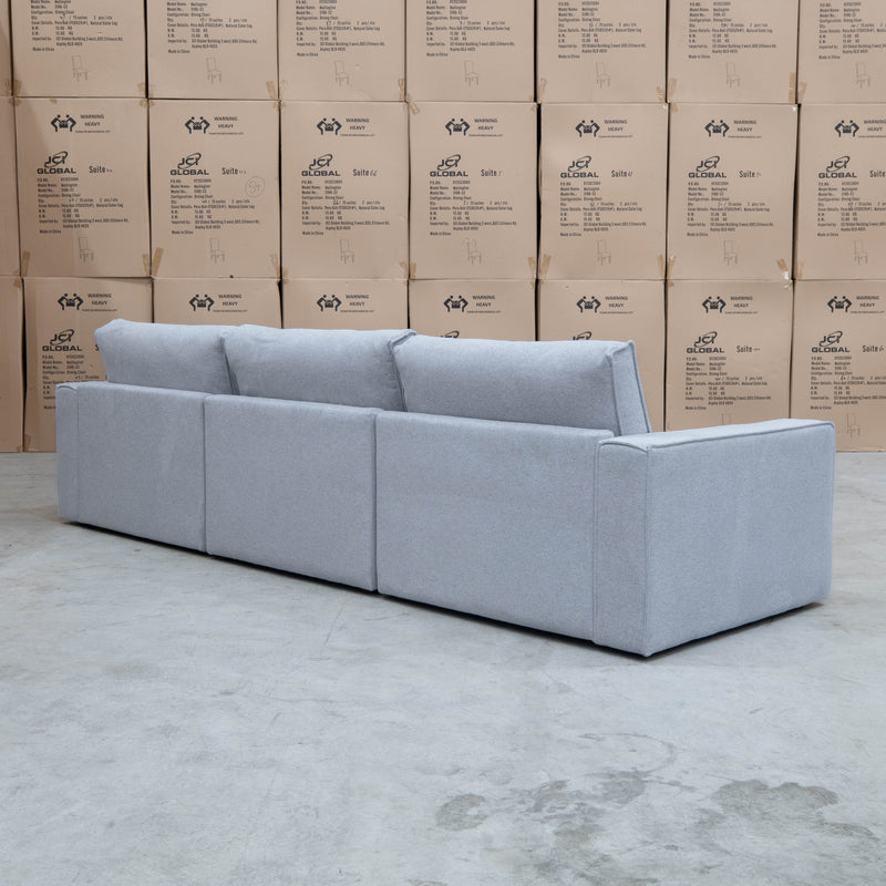 The Layne RHF Chaise Lounge - Silver available to purchase from Warehouse Furniture Clearance at our next sale event.