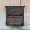 Library Two Drawer Bedside - Grey Oak