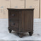 Library Two Drawer Bedside - Grey Oak