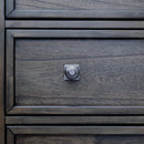 The Library Five Drawer Tallboy - Grey Oak available to purchase from Warehouse Furniture Clearance at our next sale event.