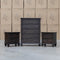 Library Two Drawer Bedside - Grey Oak