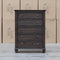 Library Five Drawer Tallboy - Grey Oak