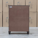 The Library Five Drawer Tallboy - Grey Oak available to purchase from Warehouse Furniture Clearance at our next sale event.