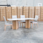 The Lorvani 220cm Sintered Stone Dining Table available to purchase from Warehouse Furniture Clearance at our next sale event.