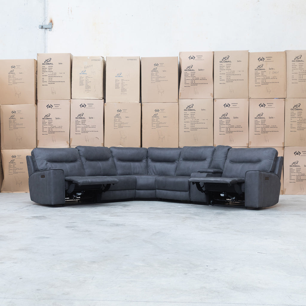 The Rottnest Modular Electric Corner Lounge - Grey available to purchase from Warehouse Furniture Clearance at our next sale event.