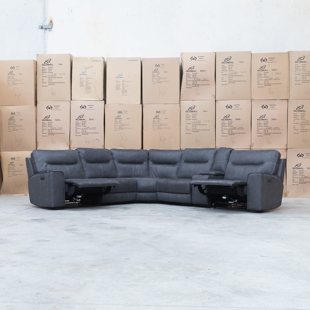 The Rottnest Modular Electric Corner Lounge - Grey available to purchase from Warehouse Furniture Clearance at our next sale event.