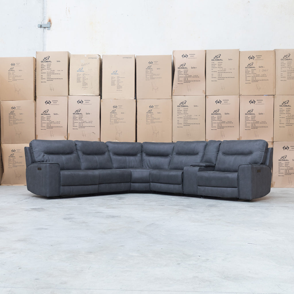 The Rottnest Modular Electric Corner Lounge - Grey available to purchase from Warehouse Furniture Clearance at our next sale event.
