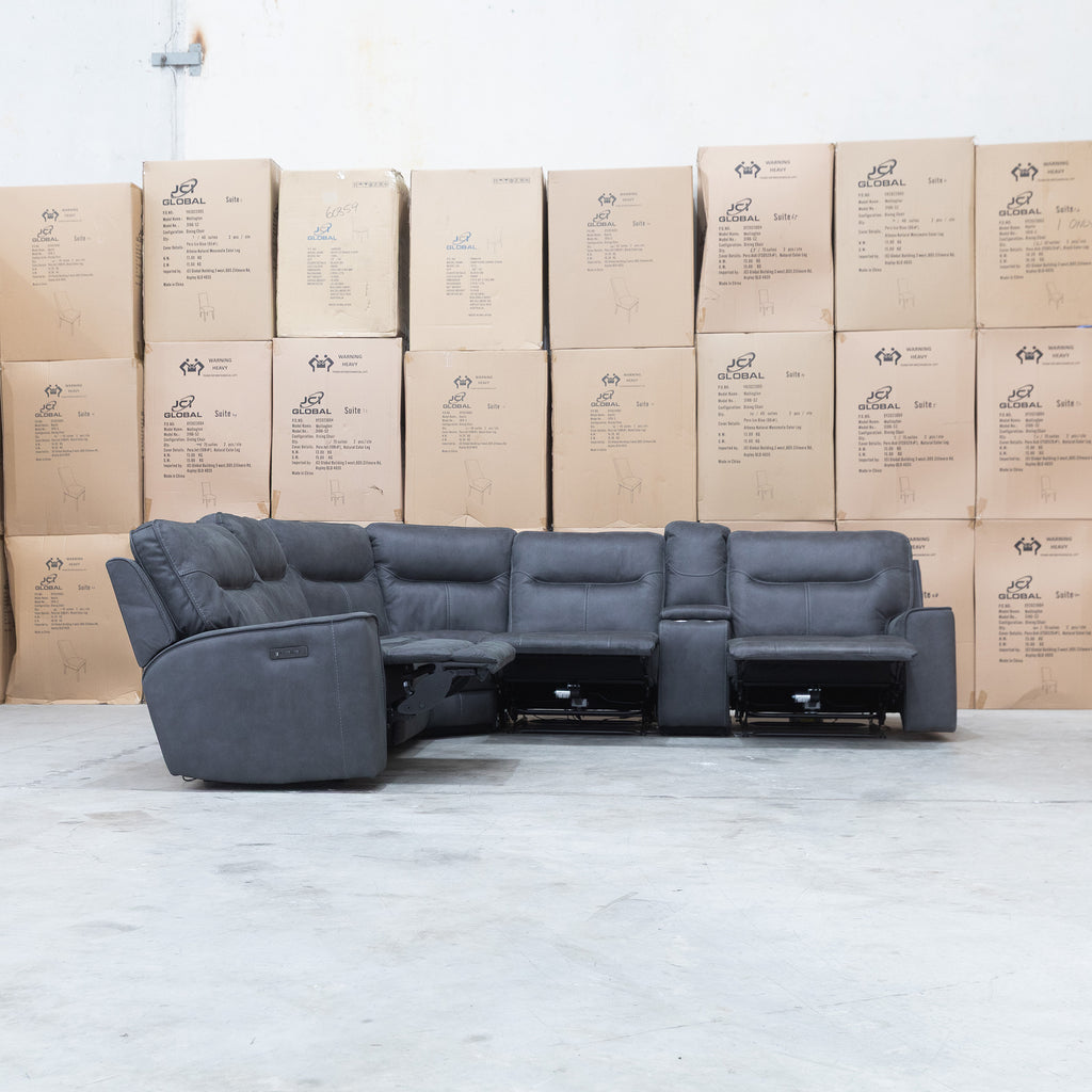 The Rottnest Modular Electric Corner Lounge - Grey available to purchase from Warehouse Furniture Clearance at our next sale event.