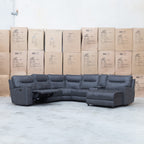 The Rottnest Modular Electric Corner Chaise Lounge - Grey available to purchase from Warehouse Furniture Clearance at our next sale event.
