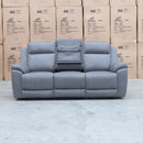 The Bari Three Seater Recliner Lounge - Ash - Available After 6th November available to purchase from Warehouse Furniture Clearance at our next sale event.