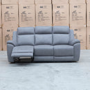 The Bari Three Seater Recliner Lounge - Ash - Available After 6th November available to purchase from Warehouse Furniture Clearance at our next sale event.