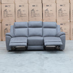 The Bari Three Seat Recliner Lounge - Ash available to purchase from Warehouse Furniture Clearance at our next sale event.