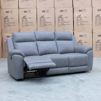The Bari Three Seat Recliner Lounge - Ash available to purchase from Warehouse Furniture Clearance at our next sale event.