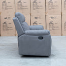 The Bari Three Seater Recliner Lounge - Ash available to purchase from Warehouse Furniture Clearance at our next sale event.