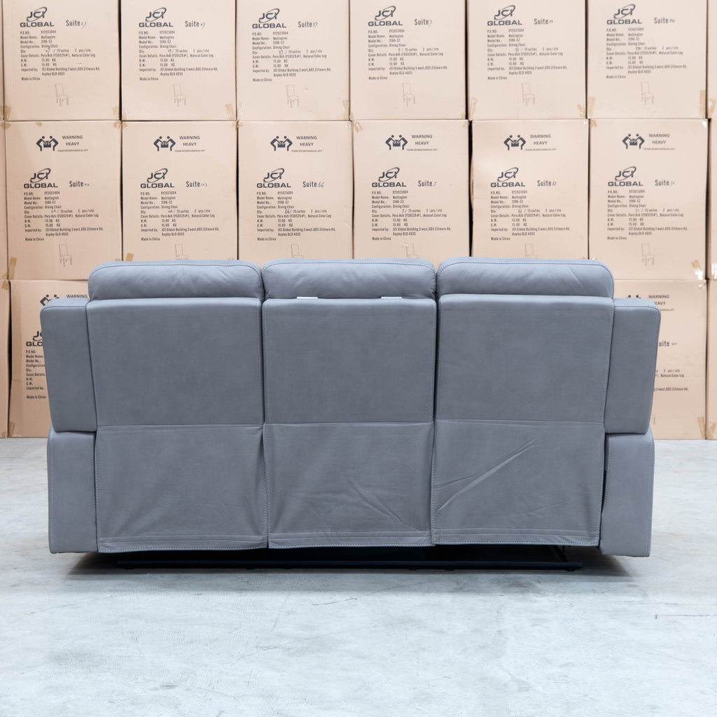 The Bari Three Seat Recliner Lounge - Ash available to purchase from Warehouse Furniture Clearance at our next sale event.