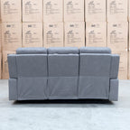 The Bari Three Seat Recliner Lounge - Ash available to purchase from Warehouse Furniture Clearance at our next sale event.