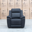 The Bari Single Recliner - Jet available to purchase from Warehouse Furniture Clearance at our next sale event.