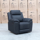 The Bari Single Recliner - Jet Available After 6th November available to purchase from Warehouse Furniture Clearance at our next sale event.