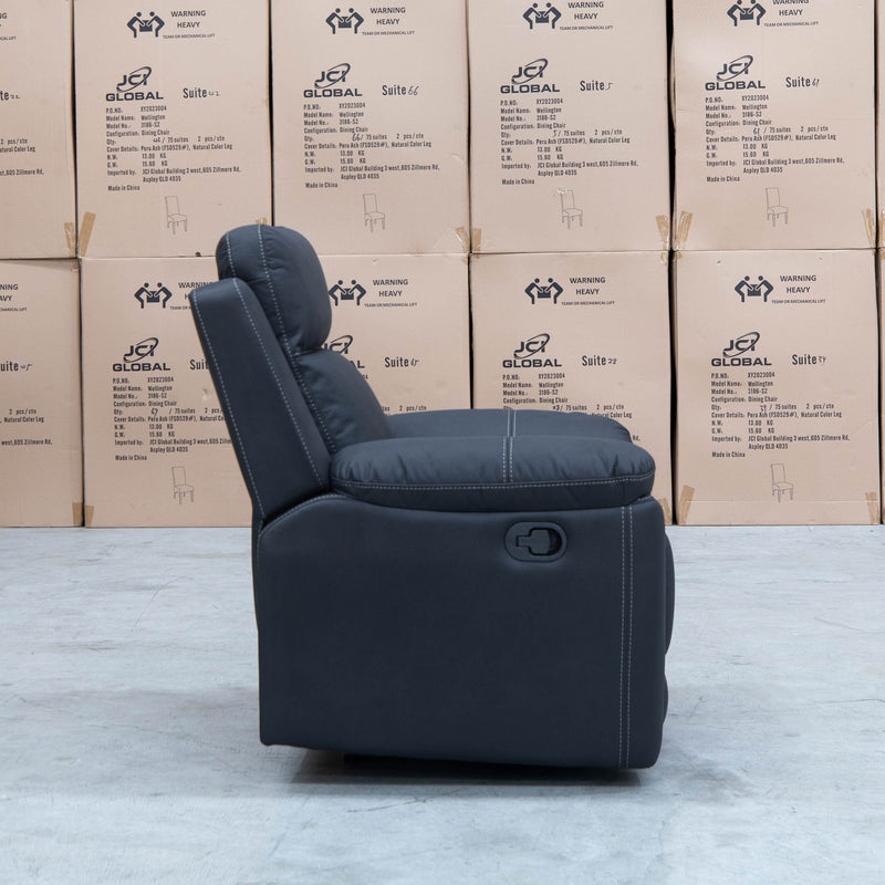 The Bari Single Recliner - Jet available to purchase from Warehouse Furniture Clearance at our next sale event.