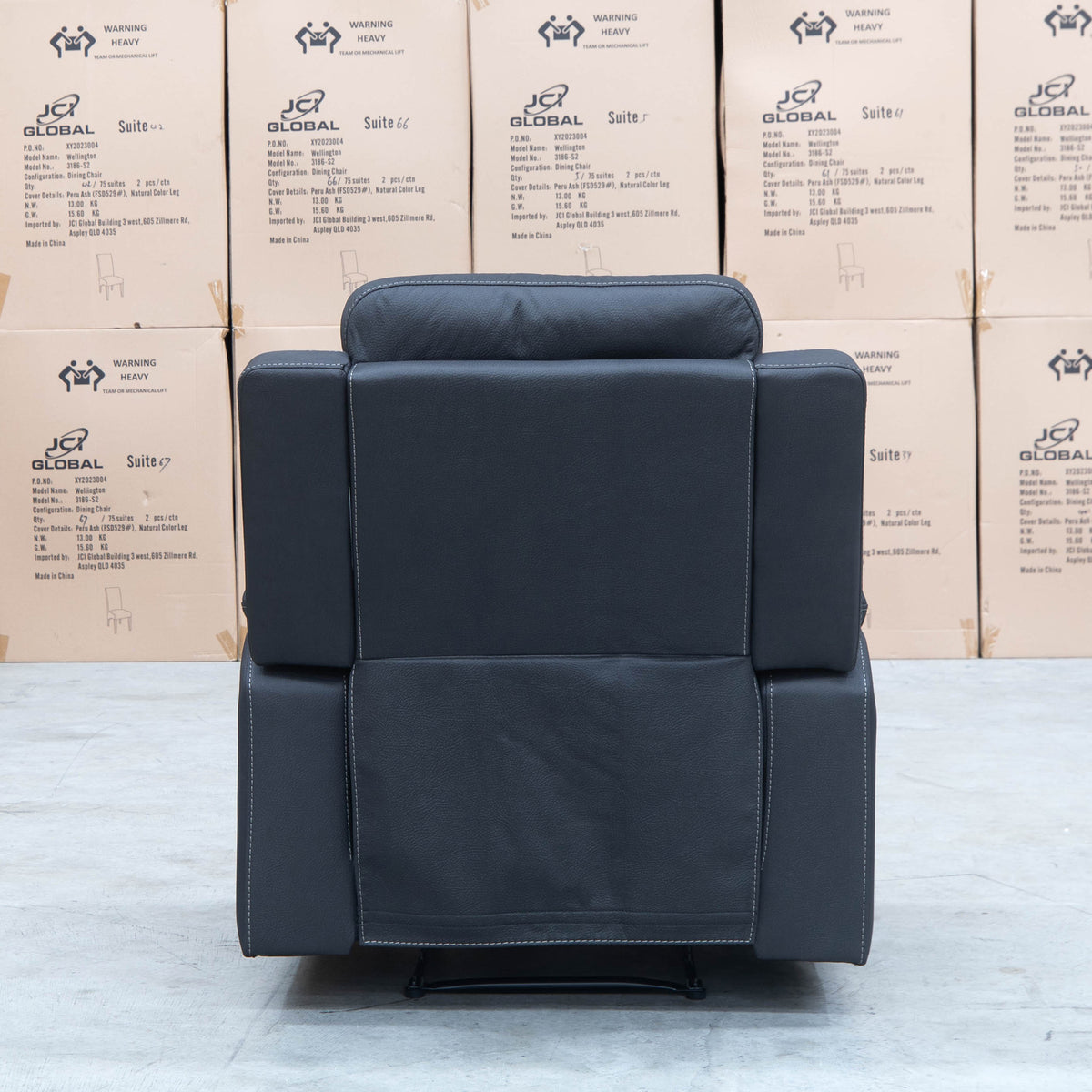 The Bari Single Recliner - Jet available to purchase from Warehouse Furniture Clearance at our next sale event.