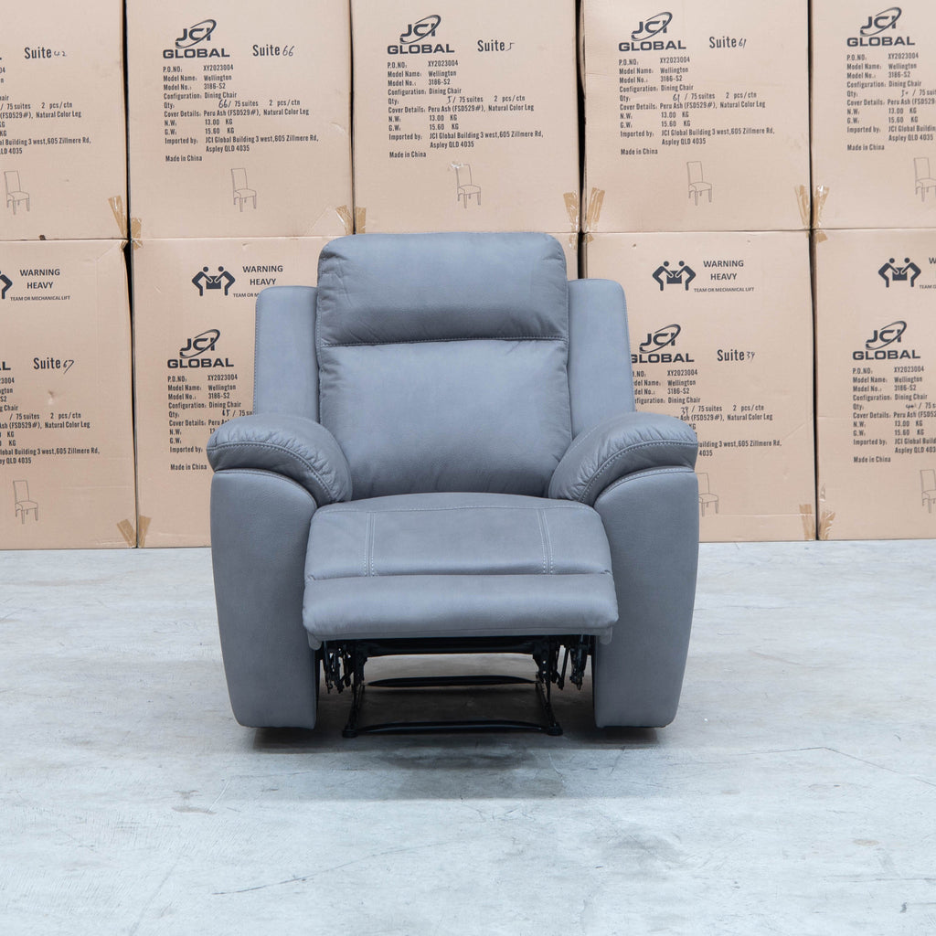 The Bari Single Recliner - Ash available to purchase from Warehouse Furniture Clearance at our next sale event.