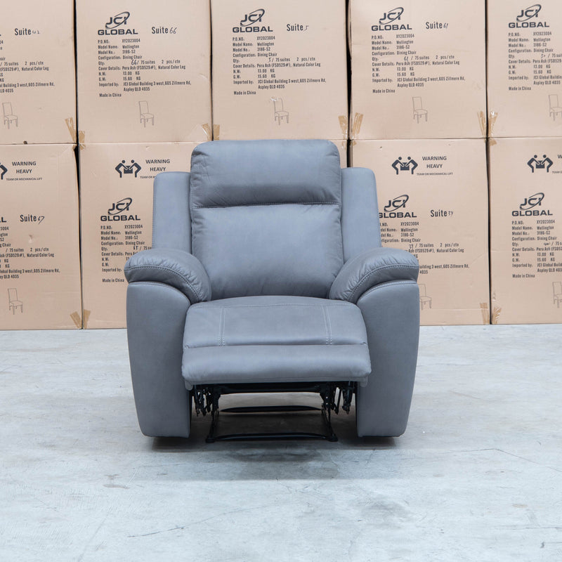 The Bari Single Recliner - Ash - Available After 6th November available to purchase from Warehouse Furniture Clearance at our next sale event.