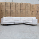 The Cosmo Curved Corner Chaise Lounge - Pearl available to purchase from Warehouse Furniture Clearance at our next sale event.