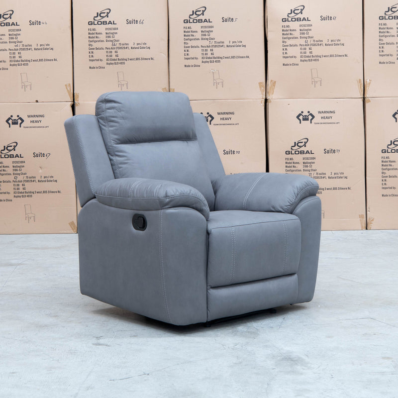 The Bari Single Recliner - Ash - Available After 6th November available to purchase from Warehouse Furniture Clearance at our next sale event.