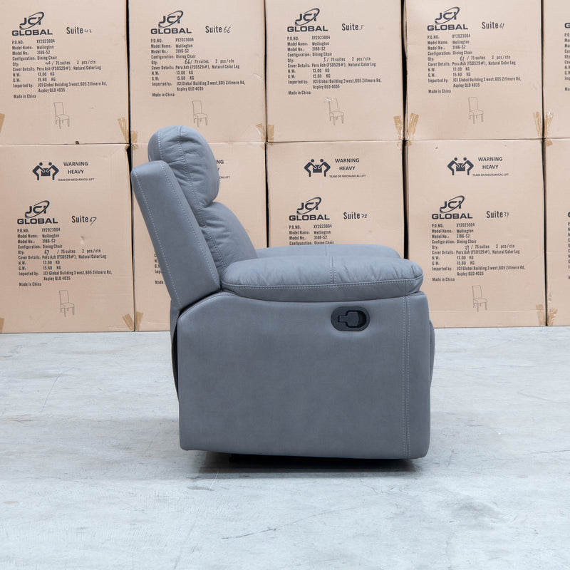 The Bari Single Recliner - Ash - Available After 6th November available to purchase from Warehouse Furniture Clearance at our next sale event.