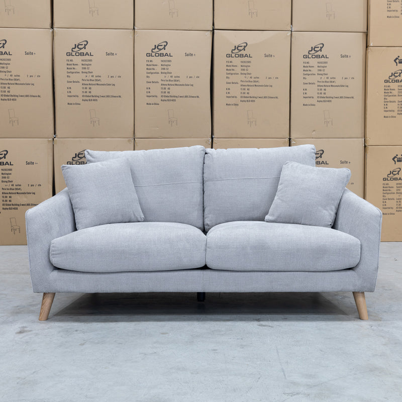 The Carlton Deep Seat Feather & Foam Two Seater Lounge - Slate available to purchase from Warehouse Furniture Clearance at our next sale event.