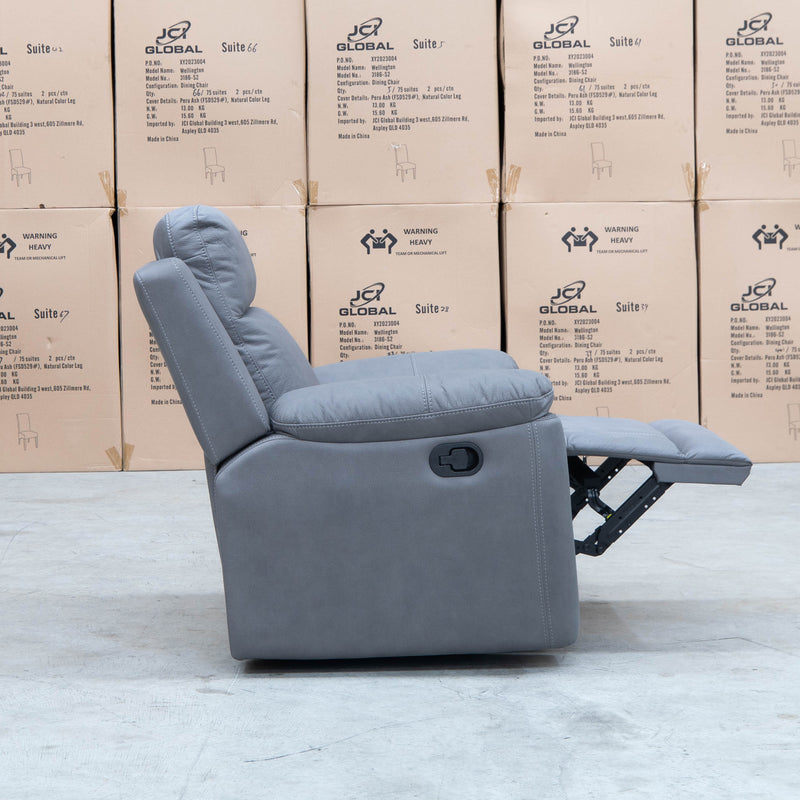 The Bari Single Recliner - Ash - Available After 6th November available to purchase from Warehouse Furniture Clearance at our next sale event.