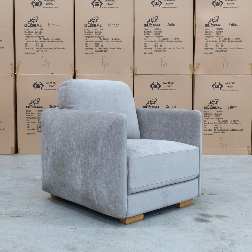 The Boston Armchair - Oat White available to purchase from Warehouse Furniture Clearance at our next sale event.