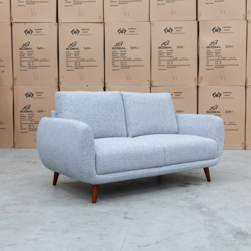 The Donna Two Seat Sofa - Light Grey 452 available to purchase from Warehouse Furniture Clearance at our next sale event.