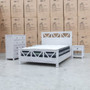 The Pacific 4pce Double Bedroom Suite available to purchase from Warehouse Furniture Clearance at our next sale event.