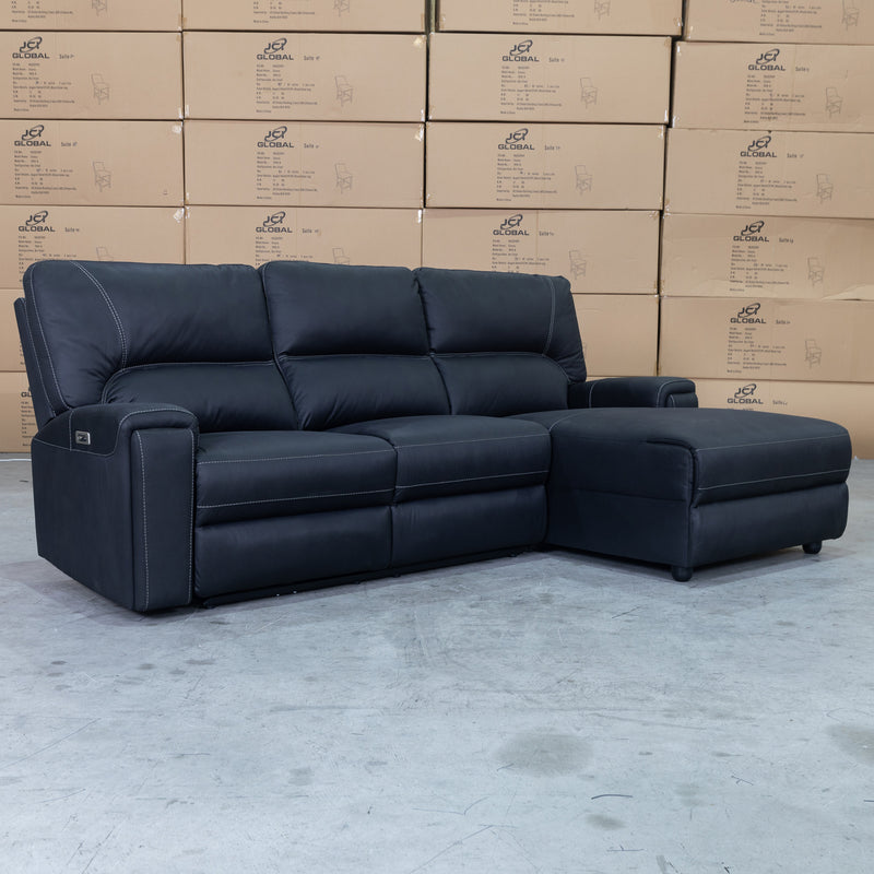 The Caprice Electric Chaise Recliner Lounge - Jet available to purchase from Warehouse Furniture Clearance at our next sale event.