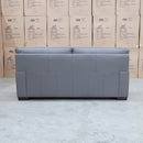 The Denton Three Seater Leather Sofa - Dark Grey available to purchase from Warehouse Furniture Clearance at our next sale event.