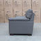 The Denton Leather Two Seater Sofa - Dark Grey available to purchase from Warehouse Furniture Clearance at our next sale event.