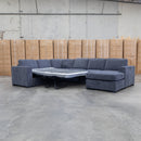 The Ashton Modular Corner Chaise Lounge with Sofa Bed - Licorice available to purchase from Warehouse Furniture Clearance at our next sale event.