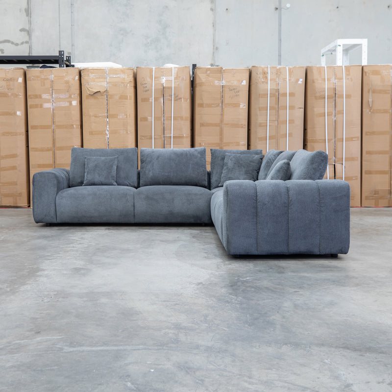 The Tribeca Fabric Corner Lounge - Charcoal