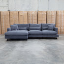 The Melbourne Deep Seat Feather & Foam LHF Chaise Lounge - Obsidian available to purchase from Warehouse Furniture Clearance at our next sale event.