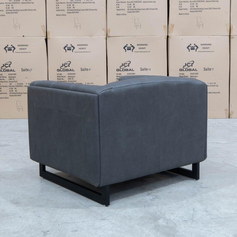 The Santosa Fabric Armchair - Charcoal available to purchase from Warehouse Furniture Clearance at our next sale event.