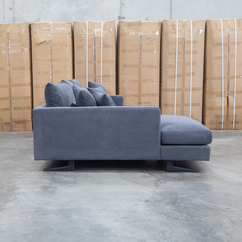The Melbourne Deep Seat Feather & Foam LHF Chaise Lounge - Obsidian - Available after 29th August