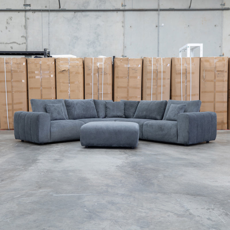 The Tribeca Fabric Corner Lounge - Charcoal