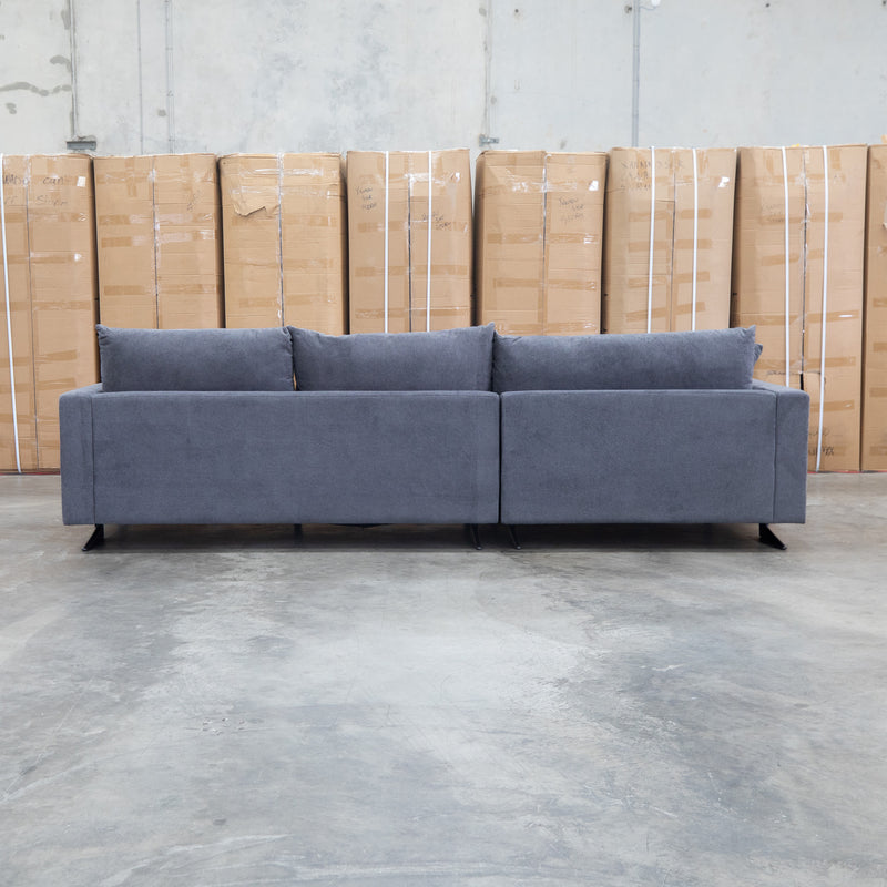 The Melbourne Deep Seat Feather & Foam LHF Chaise Lounge - Obsidian - Available after 29th August