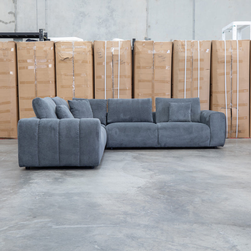 The Tribeca Fabric Corner Lounge - Charcoal