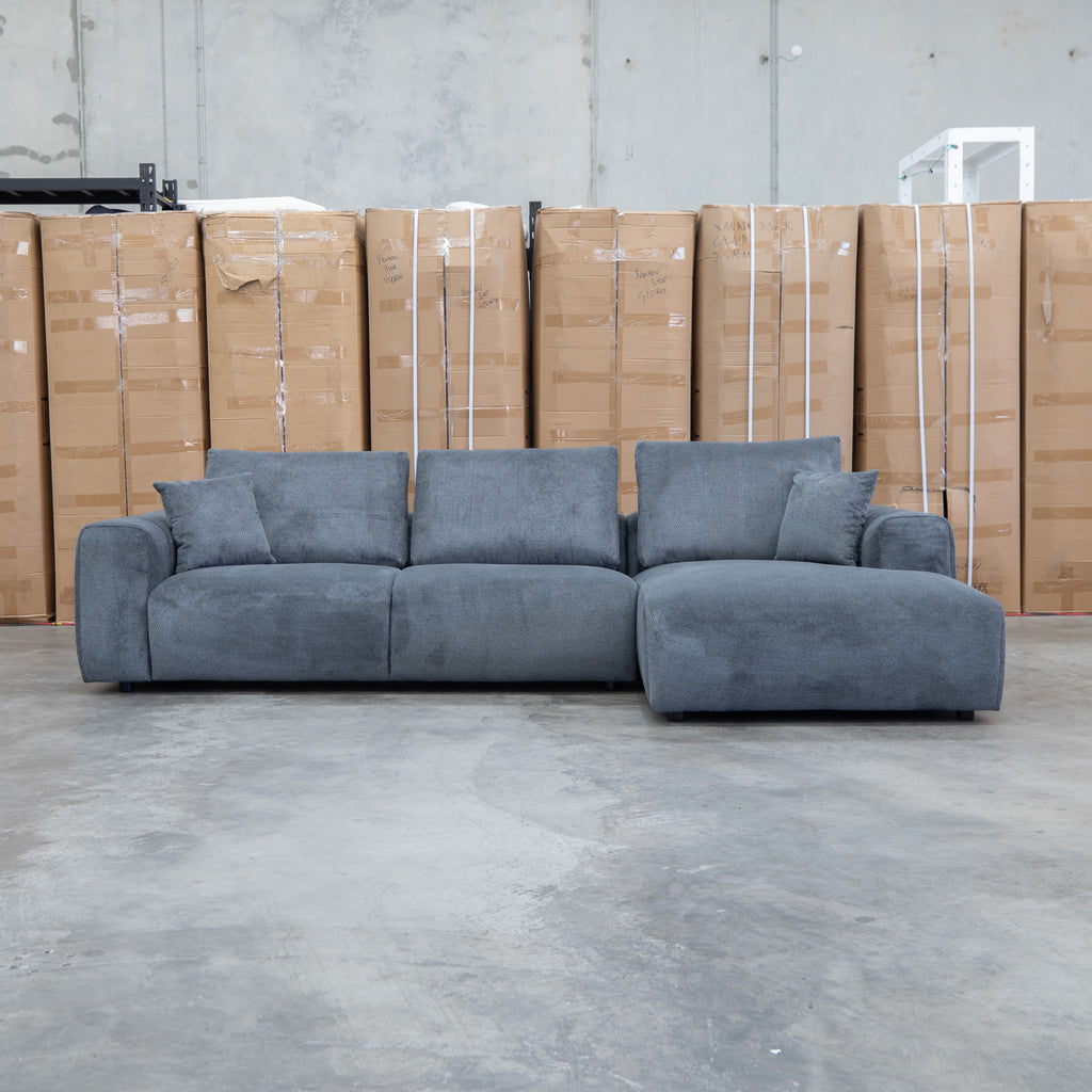 The Tribeca Three Seat RHF Chaise Lounge - Charcoal - PRE ORDER Available After 15th November available to purchase from Warehouse Furniture Clearance at our next sale event.